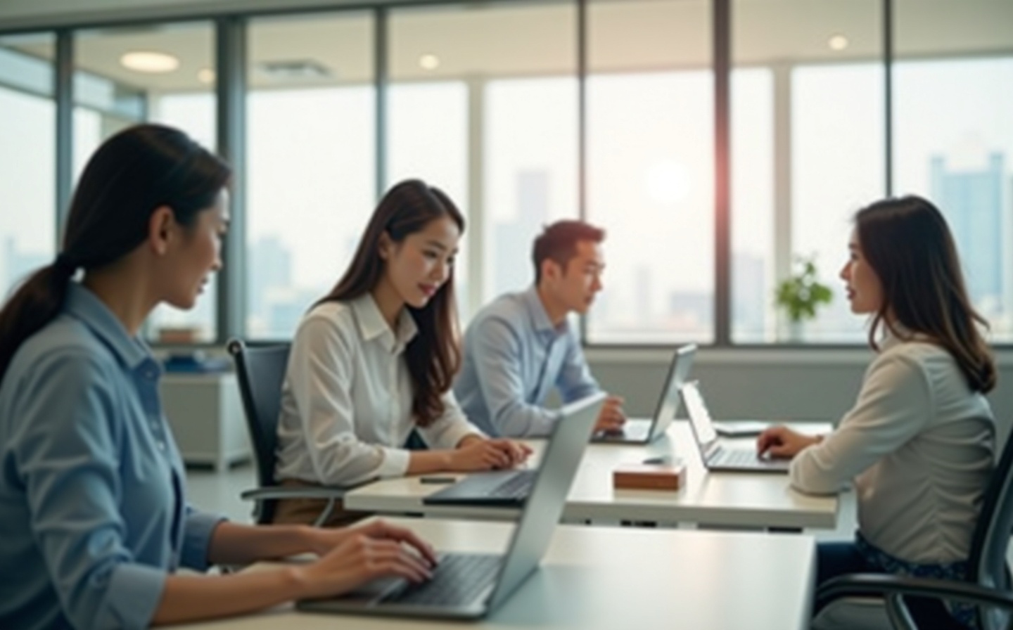 企業採用とオンラインワークのイメージ